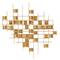 CosmoLiving by Cosmopolitan 32" Gold Iron Contemporary Wall Décor